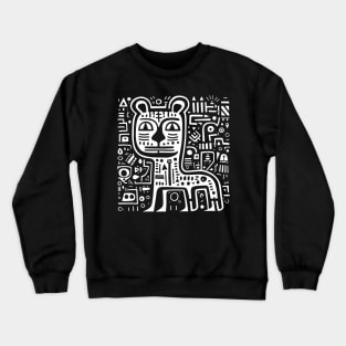 Dog Drawing Doodle Crewneck Sweatshirt